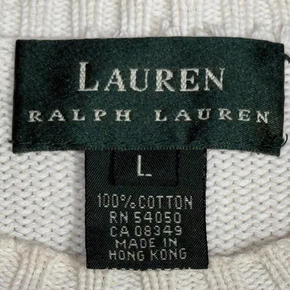 RALPH LAUREN | VTG Seashell Crew Neck Pullover Sweater Fisherman Core Nautical - Picture 11 of 13